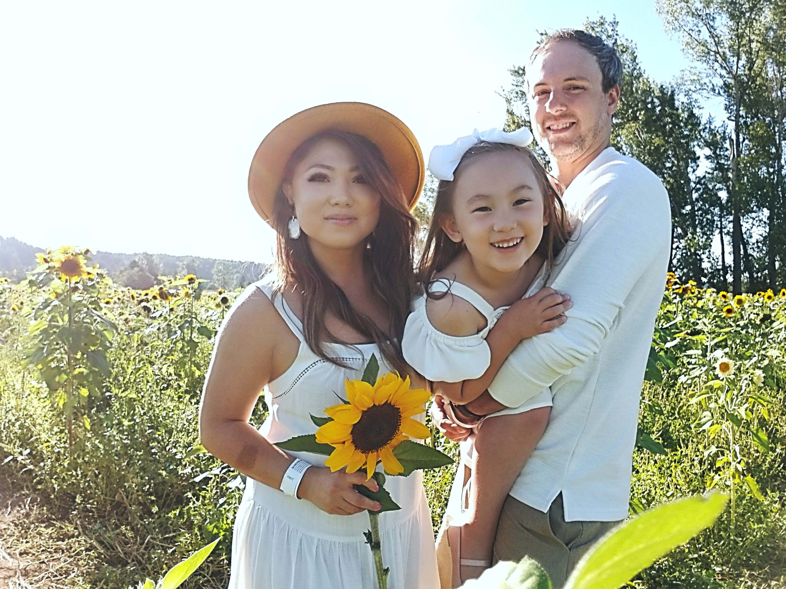 Family Sunflower Picture Family in a field od sunflowers